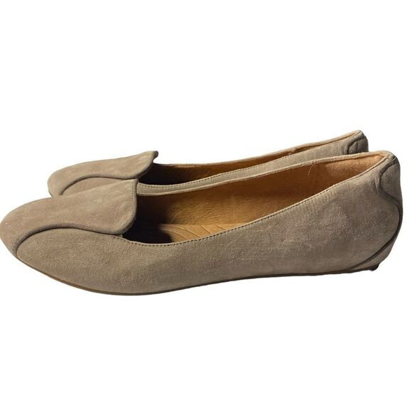 Clarks Indigo Wm’s Sz 8.5 Valley Relax Beige Suede Flats Leather Loafers - Picture 4 of 7